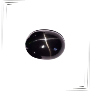 Photo d'une pierre roulée d'une Black Star sur fond blanc