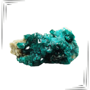 Photo d'une Dioptase Brute sur fond blanc